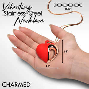 10X Vibrating Silicone Heart Necklace *