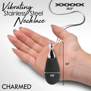 10X Vibrating Silicone TeardropNecklace*