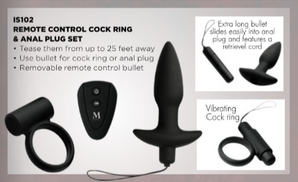 R/C Cock Ring & Anal Plug Set *