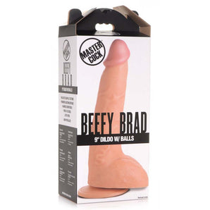 Beefy Brad 9" Dildo with Balls - Light *
