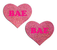 'BAE' in Neon Pink/Pink Glitter Pasties*