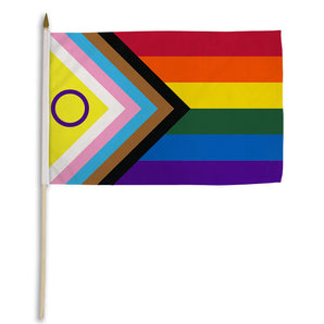 Inclusive Pride 12" x 18" Stick Flag